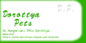 dorottya pets business card